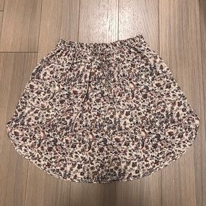 Club Monaco printed silk mini skirt